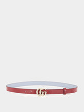Light Blue and Rosso GG Marmont Reversible Belt | PDP - Fashion Clinic