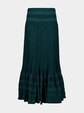 Zimmermann Teal Rebellion Gathered Midi Skirt