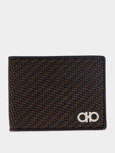 Ferragamo Brown and Black Woven Wallet