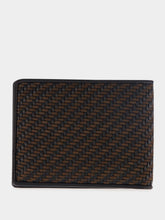 Ferragamo Brown and Black Woven Wallet