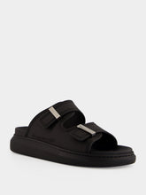 McQueen Black Hybrid Rubber Slides