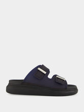 Alexander McQueen Blue and Black Hybrid Rubber Slides