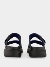 Alexander McQueen Blue and Black Hybrid Rubber Slides