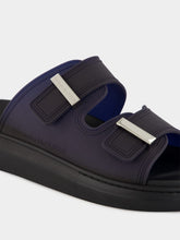 Alexander McQueen Blue and Black Hybrid Rubber Slides