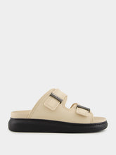 Alexander McQueen Parchment and Black Hybrid Slide