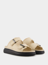 Alexander McQueen Parchment and Black Hybrid Slide