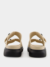 Alexander McQueen Parchment and Black Hybrid Slide