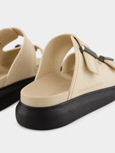 Alexander McQueen Parchment and Black Hybrid Slide