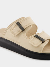 Alexander McQueen Parchment and Black Hybrid Slide