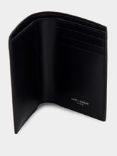 Saint Laurent Black Tiny Cassandre Credit Card Wallet