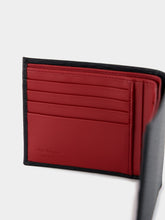 Ferragamo Black Gancini Hammered Leather Wallet