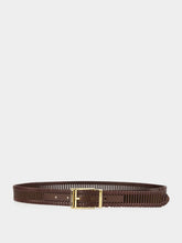 Ferragamo Brown Braided Adjustable Leather Belt