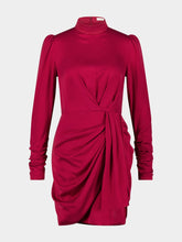 Zimmermann Red Draped Silk Mini Dress