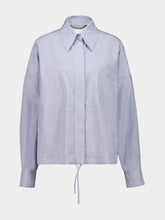 Stella McCartney Blue Grey Chambray Cotton Shirt Jacket