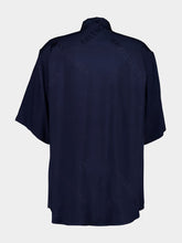 Balenciaga Dark Navy Fluid Jacquard Shirt