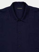 Balenciaga Dark Navy Fluid Jacquard Shirt