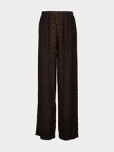 Balenciaga Brown Leopard Silk Pyjama Pants