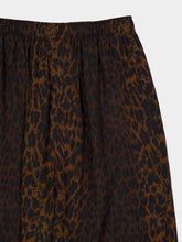 Balenciaga Brown Leopard Silk Pyjama Pants