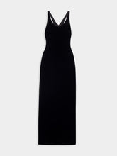Saint Laurent Signature Black Velvet Maxi Dress