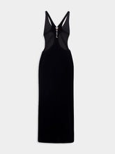 Saint Laurent Signature Black Velvet Maxi Dress