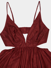 Zimmermann Wanderlust Plunge Maxi Dress in Burgundy