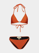 Gucci Orange GG Stretch Jersey Bikini