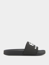 Balenciaga Black Rubber Pool Slide Sandals