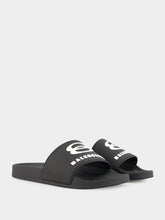 Balenciaga Black Rubber Pool Slide Sandals