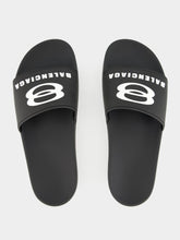 Balenciaga Black Rubber Pool Slide Sandals