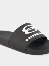 Balenciaga Black Rubber Pool Slide Sandals