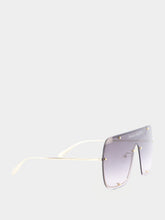 Alexander McQueen Logo Printed Oversized Sunglasses