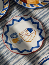 House of Capricorn Hand-Painted Comporta The Water Carrier Stoneware Dessert Plate