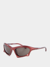 Balenciaga Burgundy Bat Cat-Eye Sunglasses