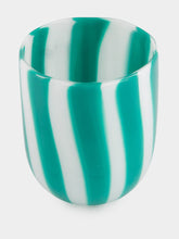 Vetreria Murano Forest Green Cane Glass Tumbler