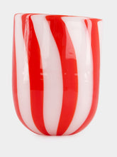 Vetreria Murano Red Cane Glass Tumbler