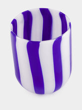 Vetreria Murano Royal Blue Cane Glass Tumbler