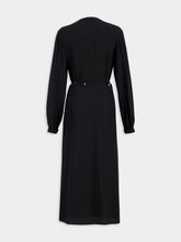 Black Silk Midi Dress