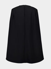 Stella McCartney Black Round Neck Cape Mini Dress