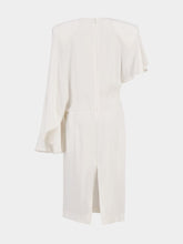 Stella McCartney White Asymetric Draped Midi Dress