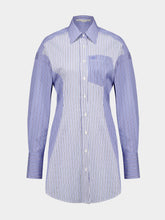 Stella McCartney Light Blue Mixed Stripe Mini Dress