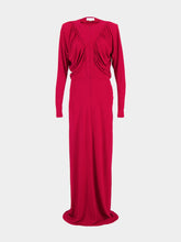 Stella McCartney Raspberry Draped Crepe Jersey Gown