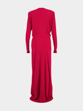 Stella McCartney Raspberry Draped Crepe Jersey Gown