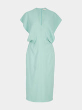 Stella McCartney Mint V-Neck Midi Dress