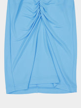 Stella McCartney New Sky Blue Pleated Jersey Mini Dress