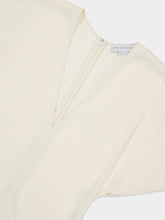 Stella McCartney Buttermilk Satin V-Neck Midi Dress