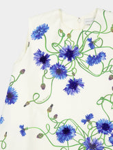 Stella McCartney White Cornflower A-Line Mini Dress