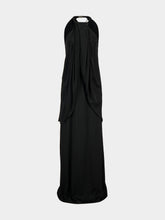 Stella McCartney Black Draped Satin Maxi Gown