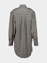Stella McCartney Grey Melange Utility Wool Shirt Mini Dress
