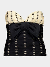 Valentino Garavani Chiffon Polka Dot Draped Top