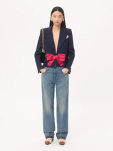 Valentino Garavani Provence Blue Viscose Jacket with Bow